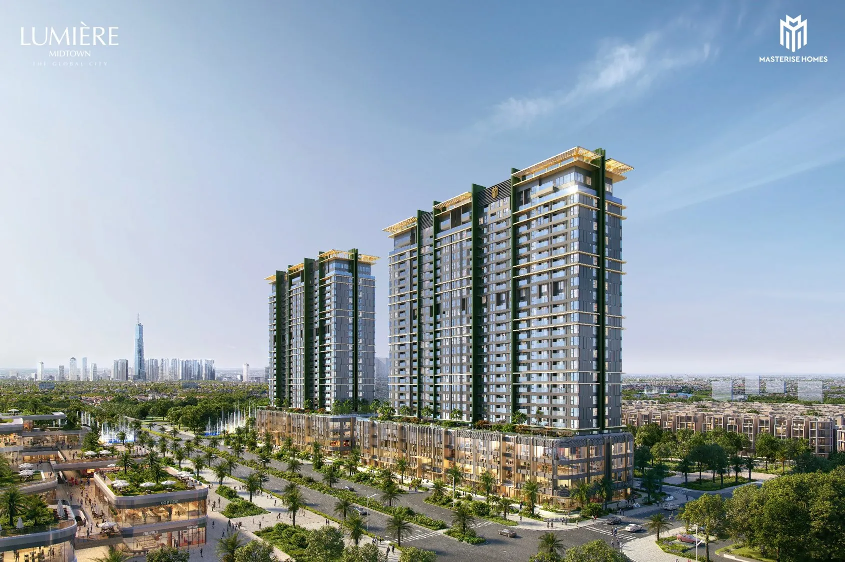 Lumière Midtown giữa The Global City với đường chân trời TP.HCM
